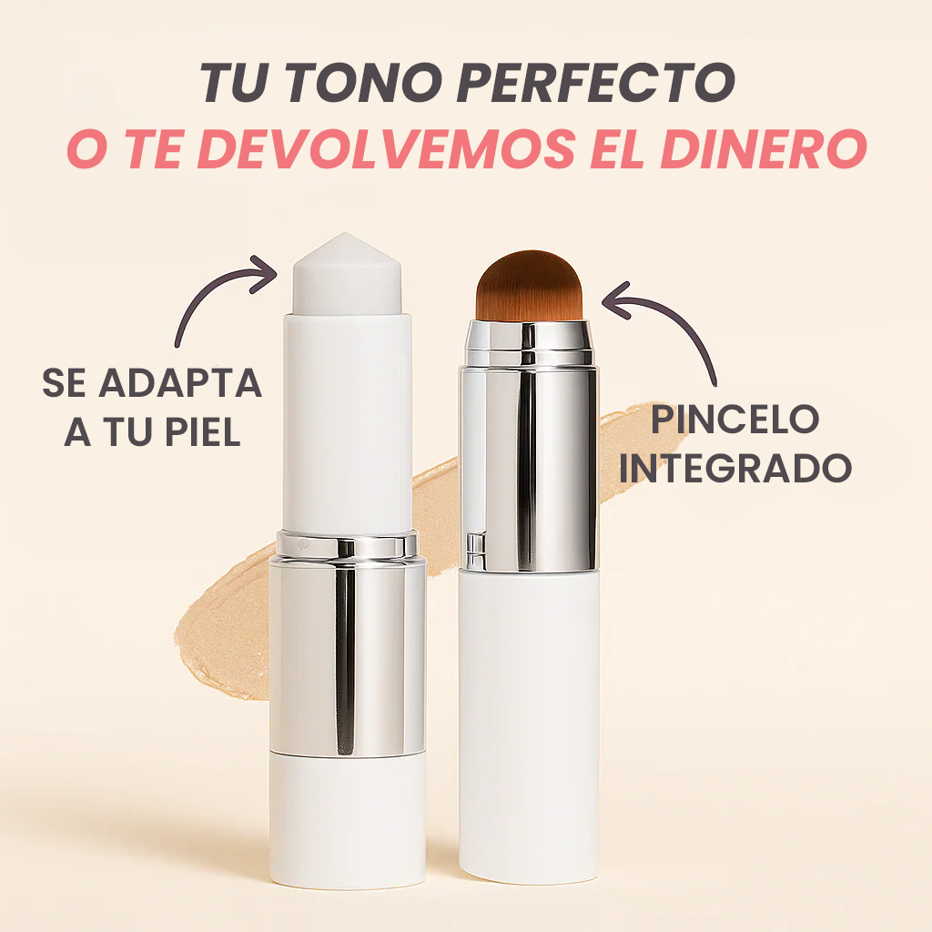 Base de maquillaje 2 en 1 con brocha integrada
