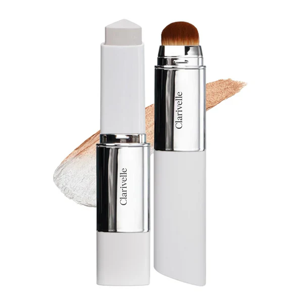 Base de maquillaje 2 en 1 con brocha integrada